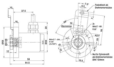 Kabelanschluss L3 radial mit 2 m Kabel
