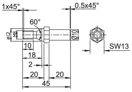 Z WDGWA10M08 Drehgeber Wellenadapter