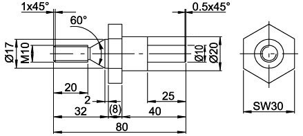 Z WDGWA10M10 Drehgeber Wellenadapter