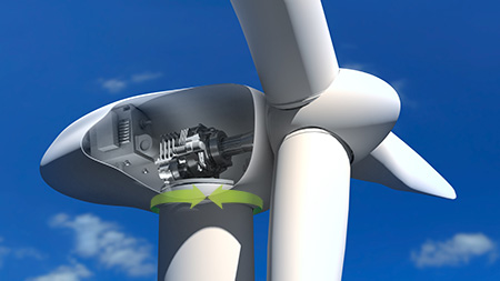 Windenergie Azimut-Motor-Steuerung